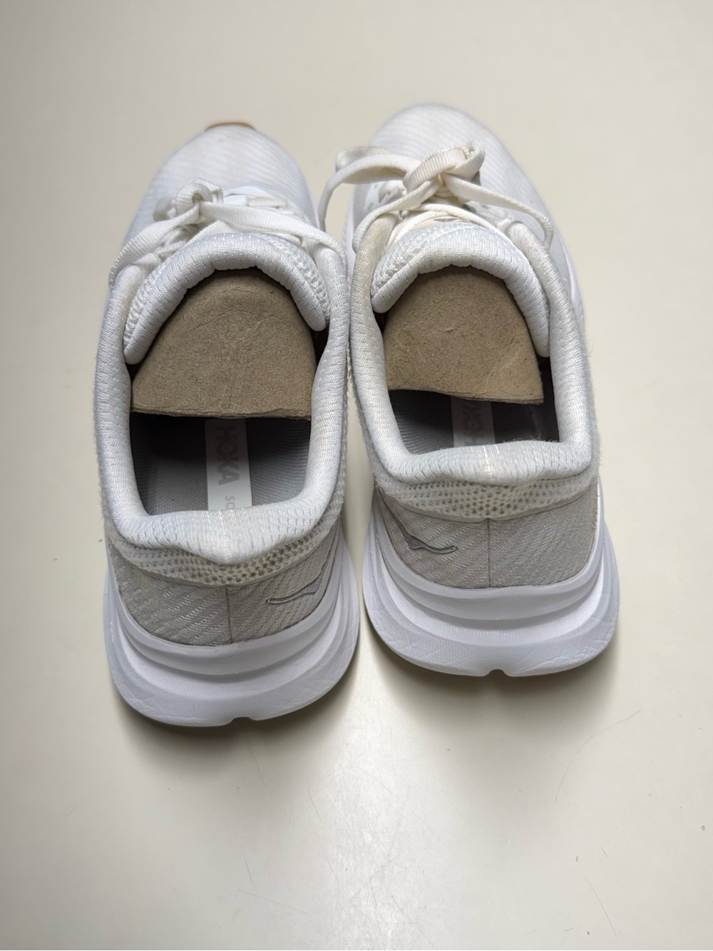 HOKA Solimar Women’s White Mesh Lace-Up Running Shoes 1123075 - Picture 7 of 9